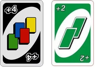 +2 and +4 cards in Uno