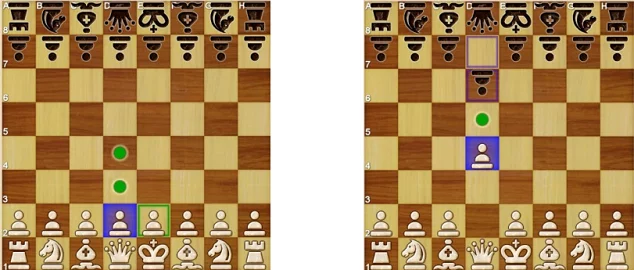 A pawn's movement