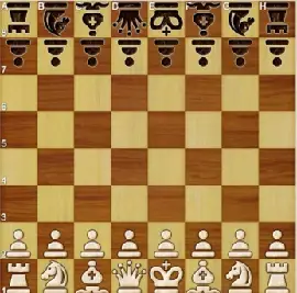 Positions of chess pieces at the start